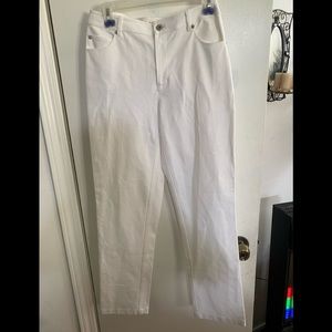 PECK &PECK collection cream colored/ off white slacks/pants size 4 P new w tags